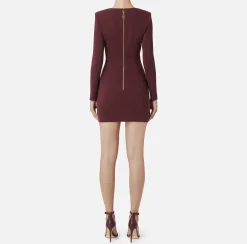Miniabito in crêpe con zip