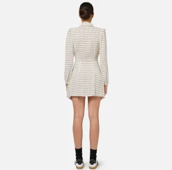 Miniabito in georgette stampa rombo con foulard
