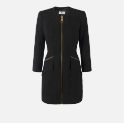 Miniabito in tweed resca con zip