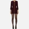 Miniabito in tweed resca con zip