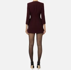 Miniabito in tweed resca con zip