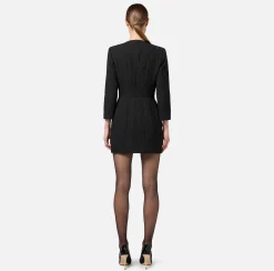 Miniabito in tweed resca con zip