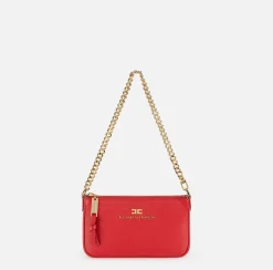 Miniborsa a tracolla in pelle con lettering
