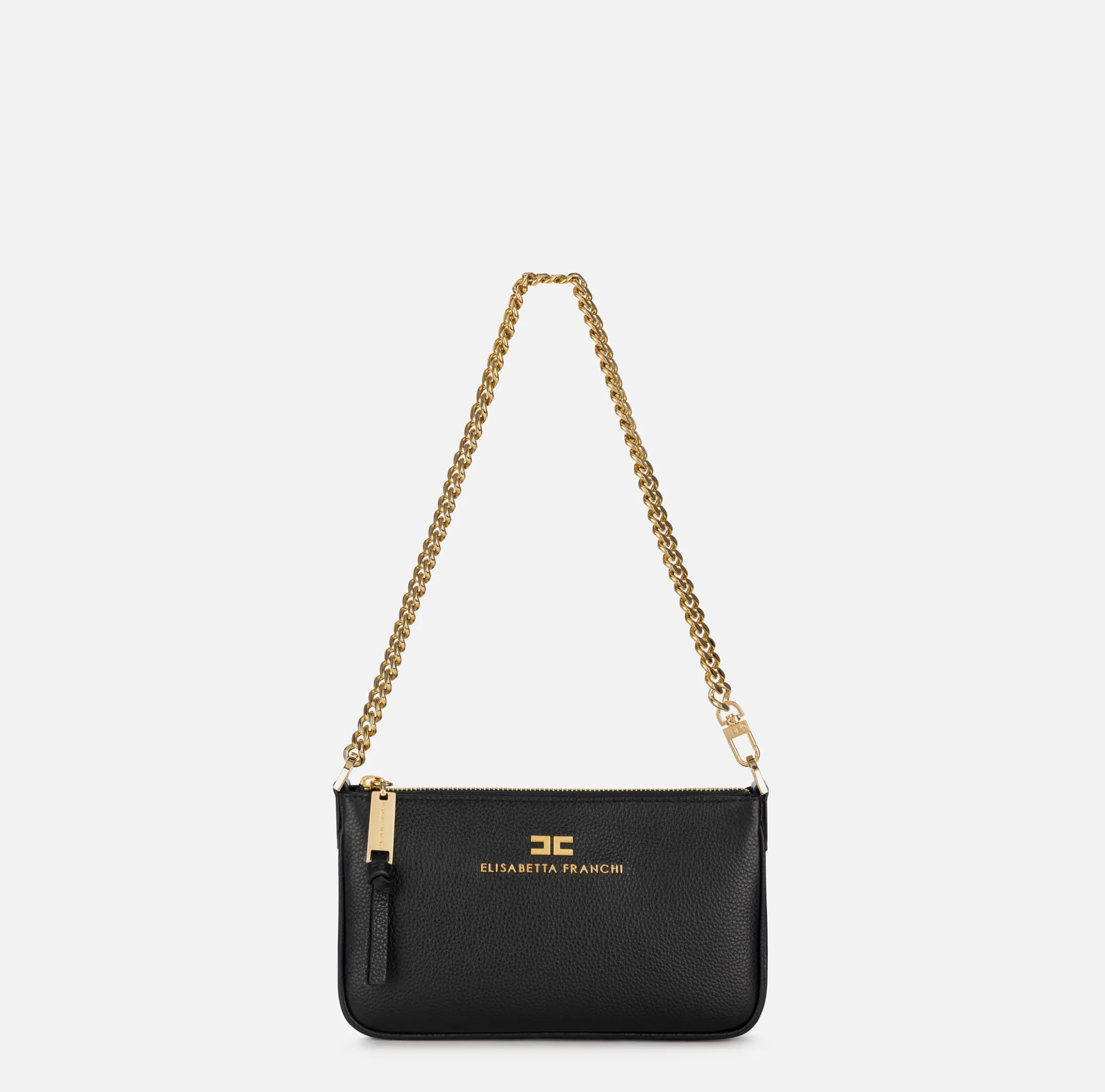 Miniborsa a tracolla in pelle con lettering