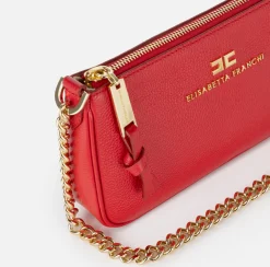 Miniborsa a tracolla in pelle con lettering