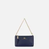 Miniborsa baguette a tracolla in pelle con lettering