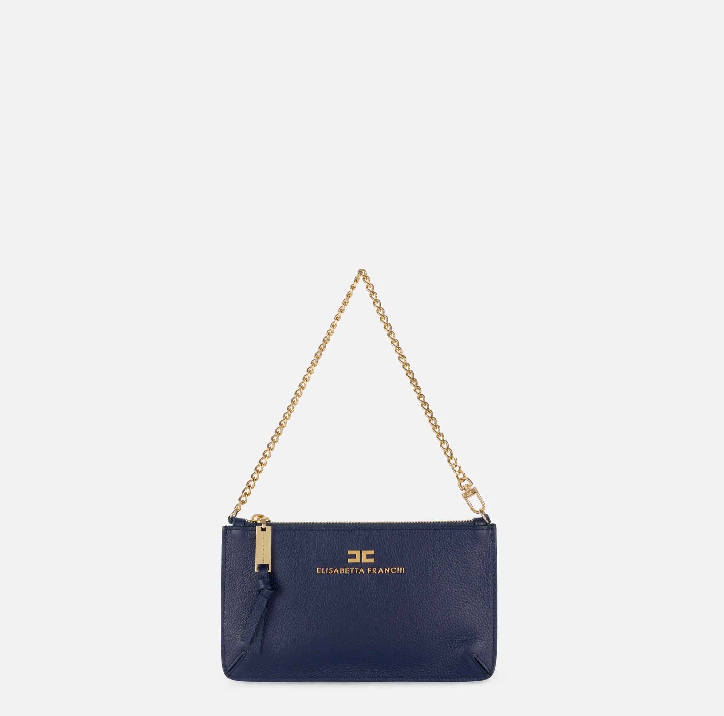 Miniborsa baguette a tracolla in pelle con lettering