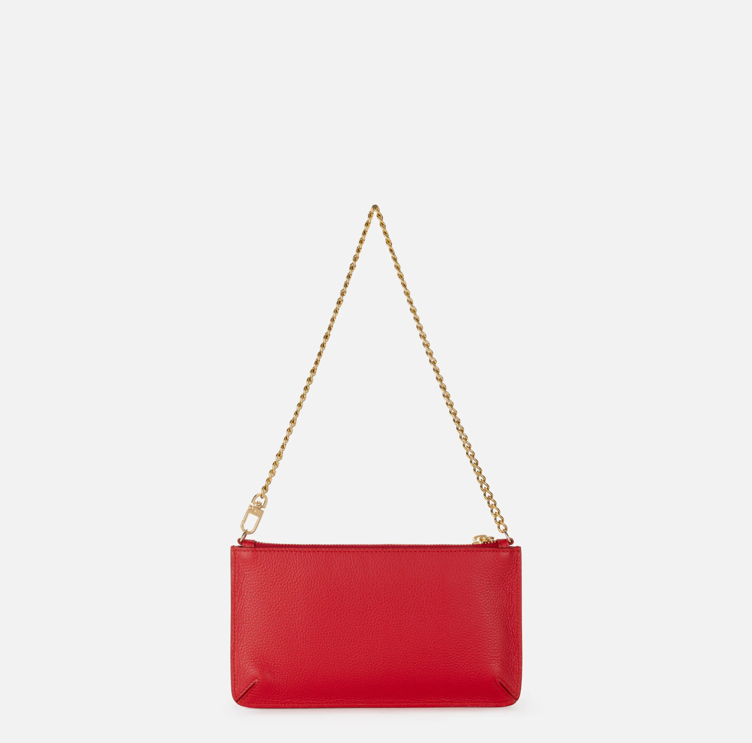 Miniborsa baguette a tracolla in pelle con lettering