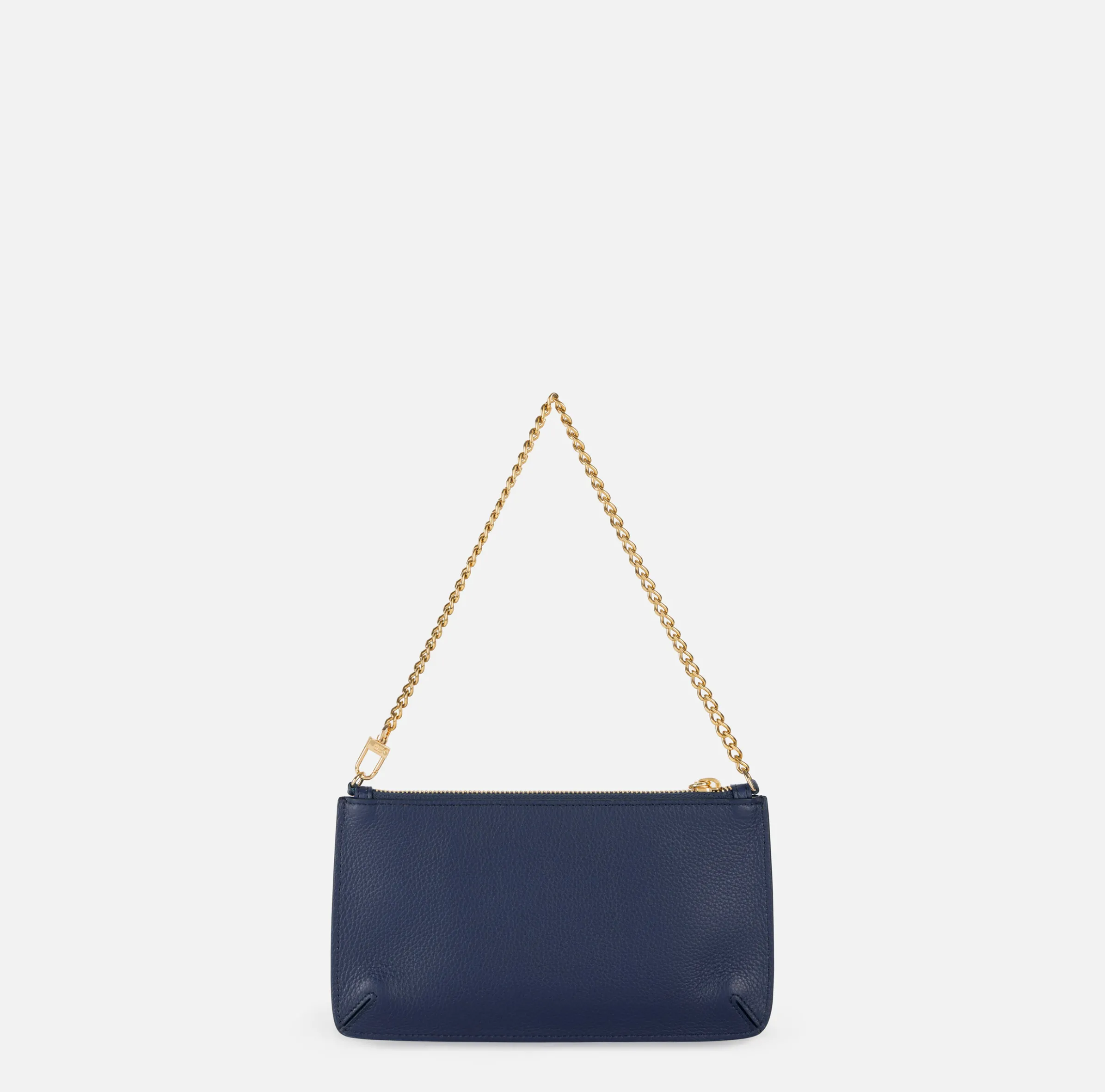 Miniborsa baguette a tracolla in pelle con lettering