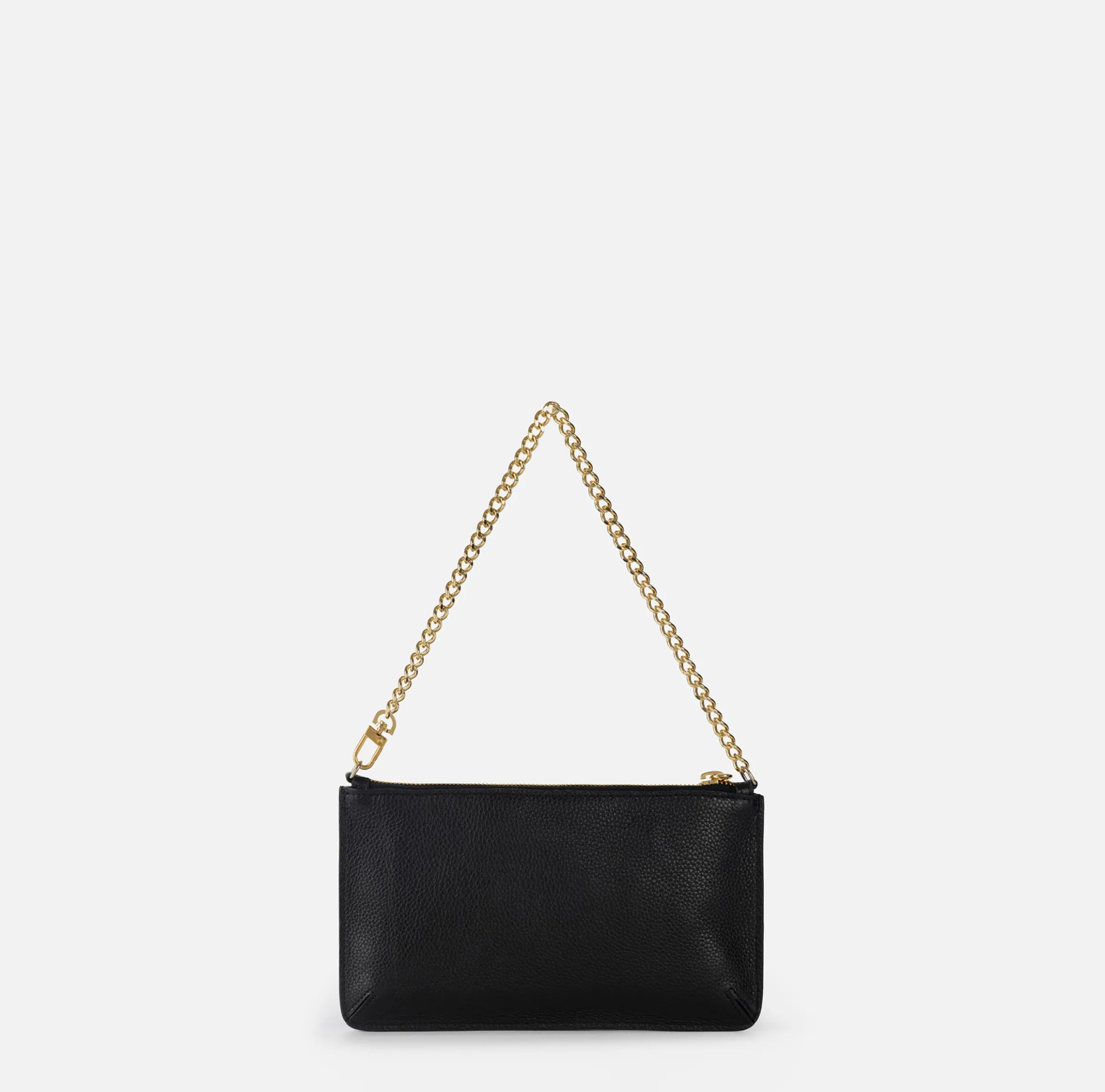 Miniborsa baguette a tracolla in pelle con lettering