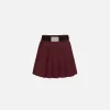Minigonna a pieghe in nylon tecnico leggero