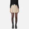 Minigonna a pieghe in nylon tecnico leggero