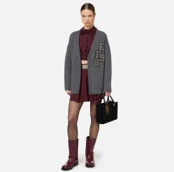 Minigonna a pieghe in nylon tecnico leggero