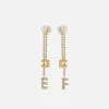 Orecchini con catena in strass crystal