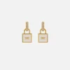 Orecchini in metallo con charm lucchetto