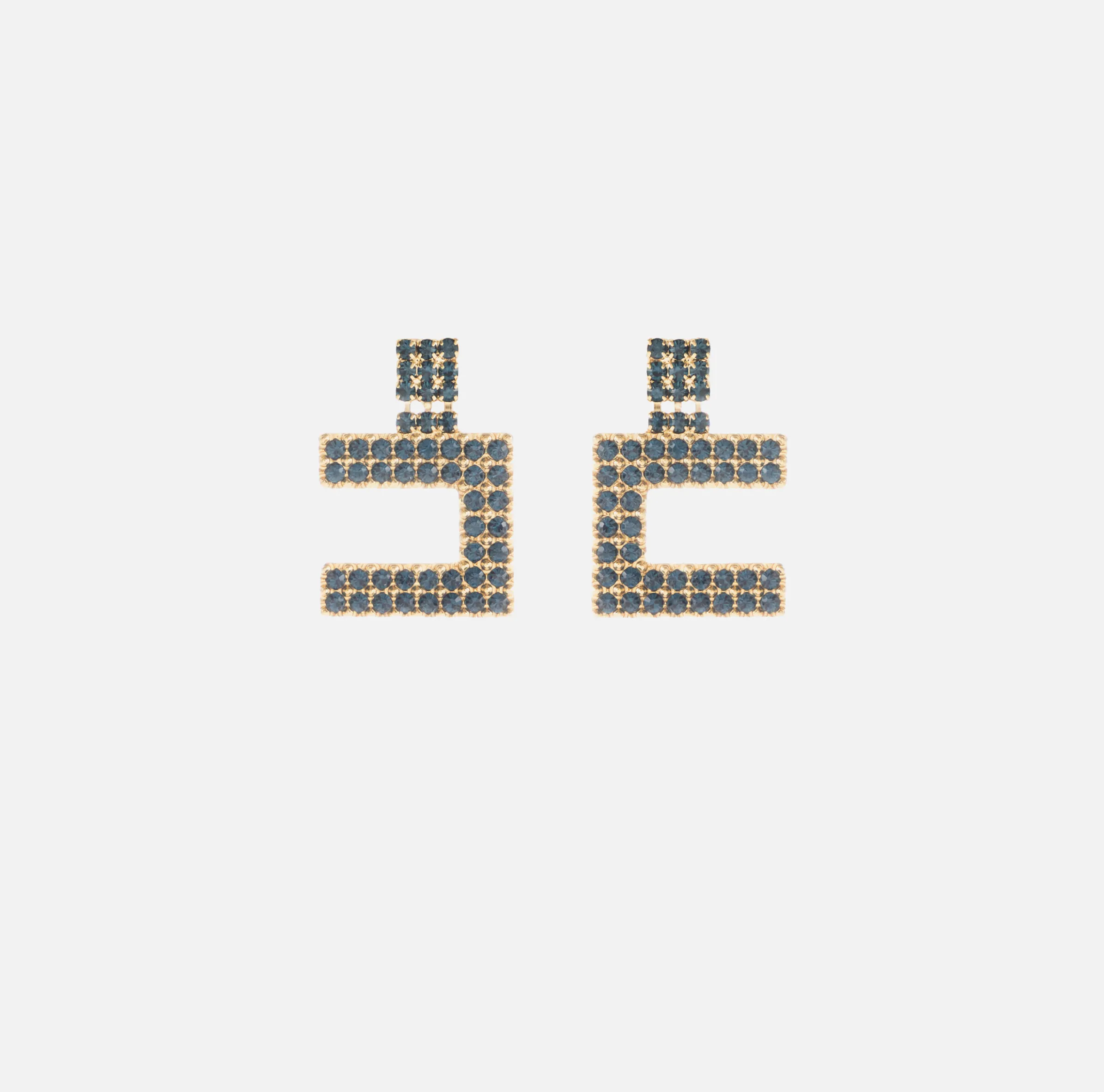 Orecchini logo in strass