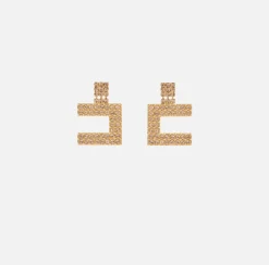 Orecchini logo in strass