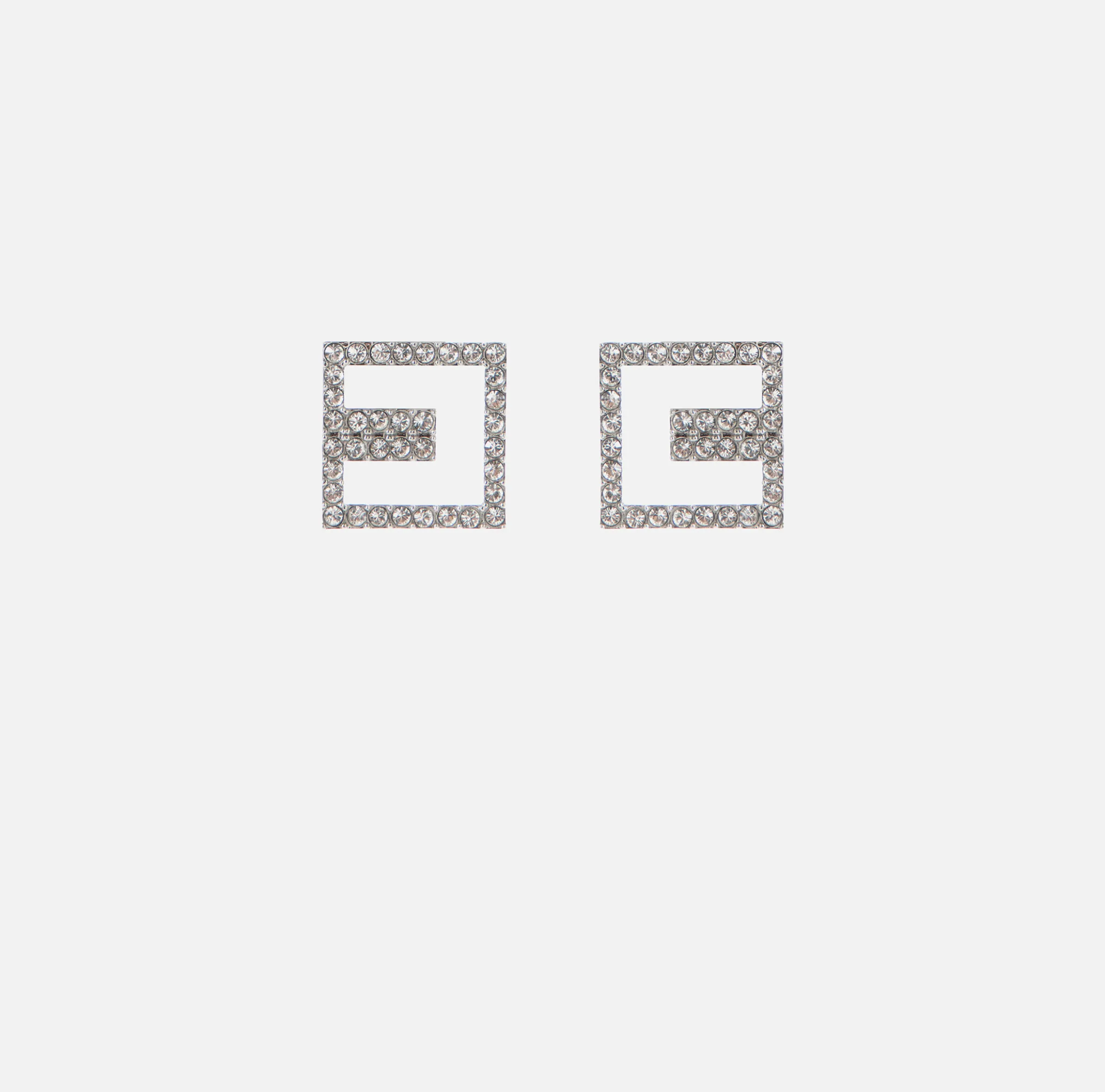 Orecchini outline logo in strass