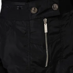 Pantalone boyfriend in nylon tecnico con elastico logato