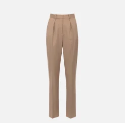 Pantalone con pinces in fresco di lana