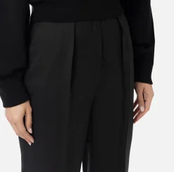 Pantalone con pinces in fresco di lana