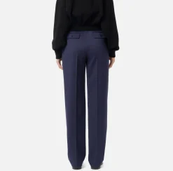 Pantalone con pinces in fresco di lana