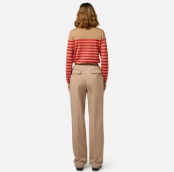 Pantalone con pinces in fresco di lana