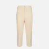 Pantalone cropped in crêpe con pinces