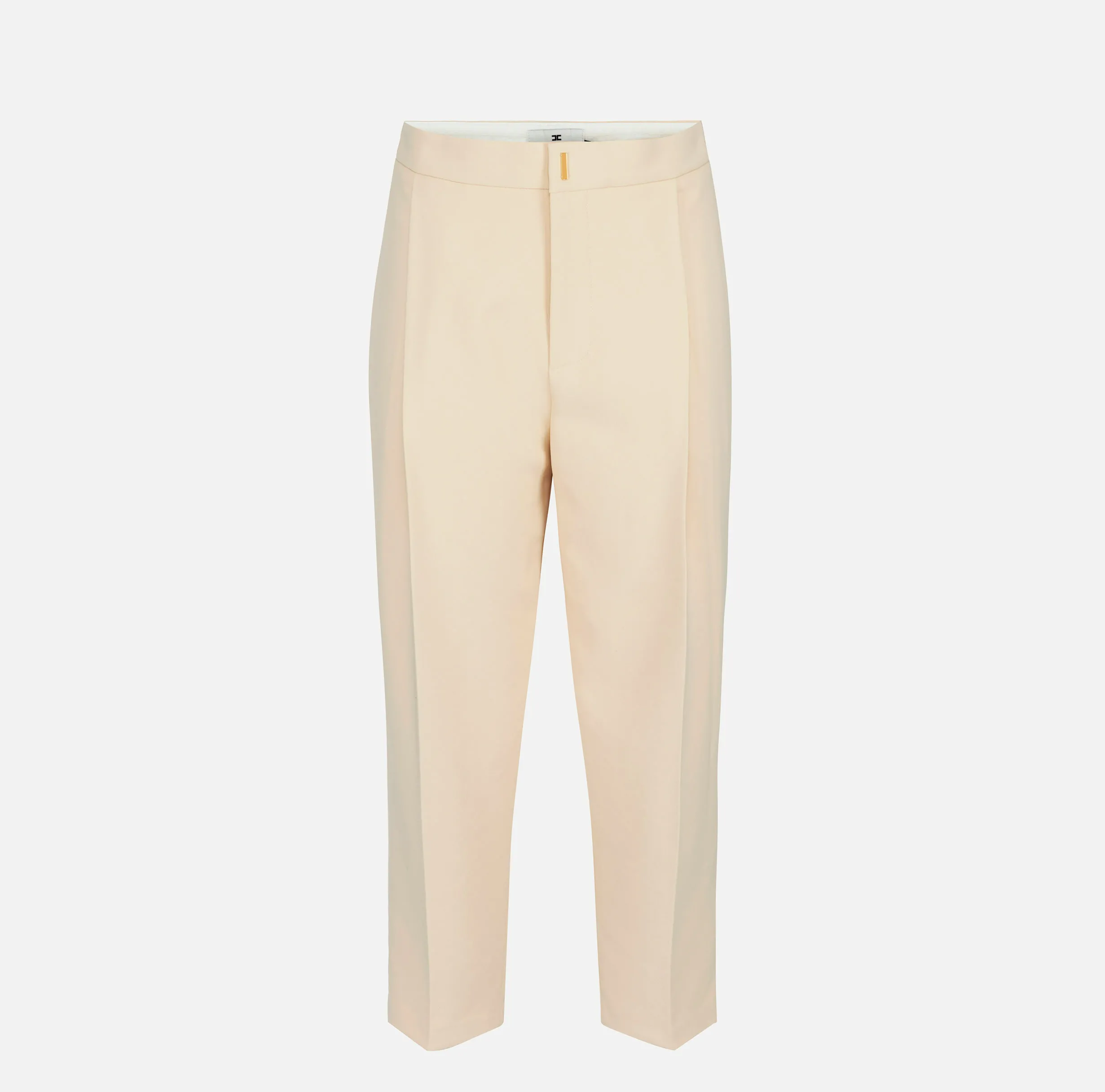 Pantalone cropped in crêpe con pinces