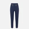 Pantalone dritto in crêpe con zip