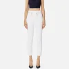 Pantalone dritto in crêpe con zip