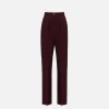 Pantalone dritto in crêpe satin con bande