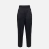 Pantalone dritto in crêpe jaquard lettering