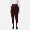 Pantalone dritto in crêpe jaquard lettering