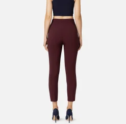 Pantalone dritto in crêpe con zip