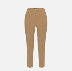 Pantalone dritto in tessuto tecnico con morsetto