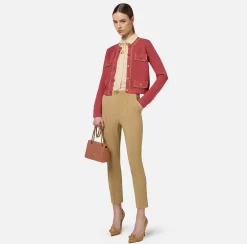 Pantalone dritto in tessuto tecnico con morsetto