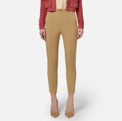 Pantalone dritto in tessuto tecnico con morsetto