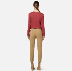 Pantalone dritto in tessuto tecnico con morsetto