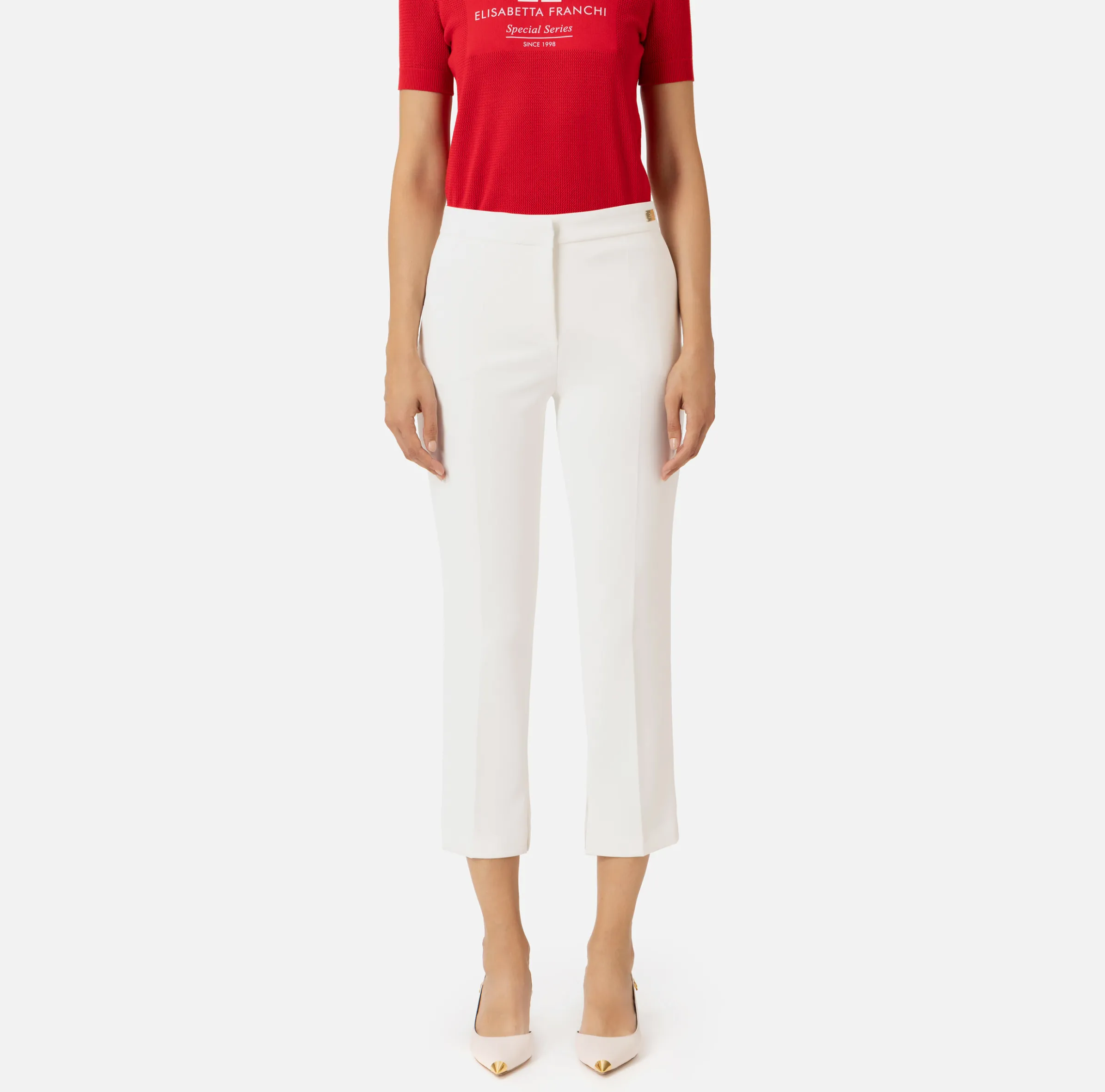 Pantalone in crêpe con spacchetti