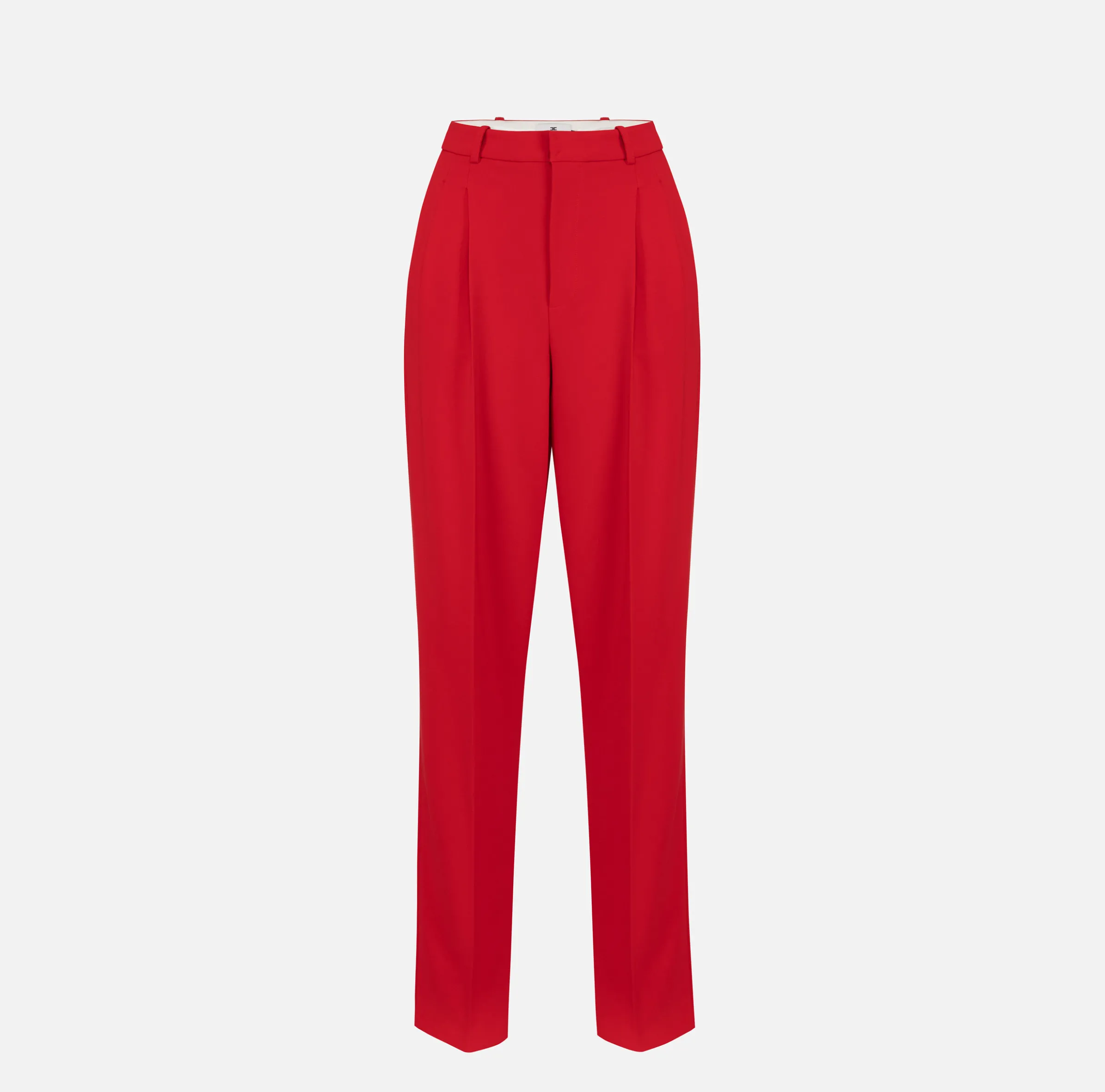 Pantalone in crêpe stretch con doppie pinces