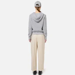 Pantalone in fresco lana con pinces e risvolto