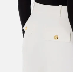 Pantaloni in crêpe con pinces
