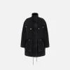 Parka over in denim con ecomontone