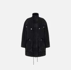 Parka over in denim con ecomontone