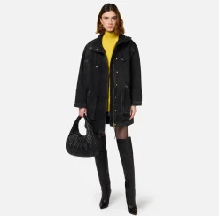 Parka over in denim con ecomontone