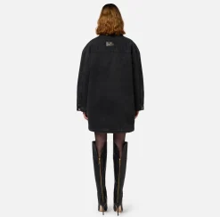 Parka over in denim con ecomontone