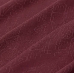 Pashmina quadrata in viscosa jacquard con lettering logo