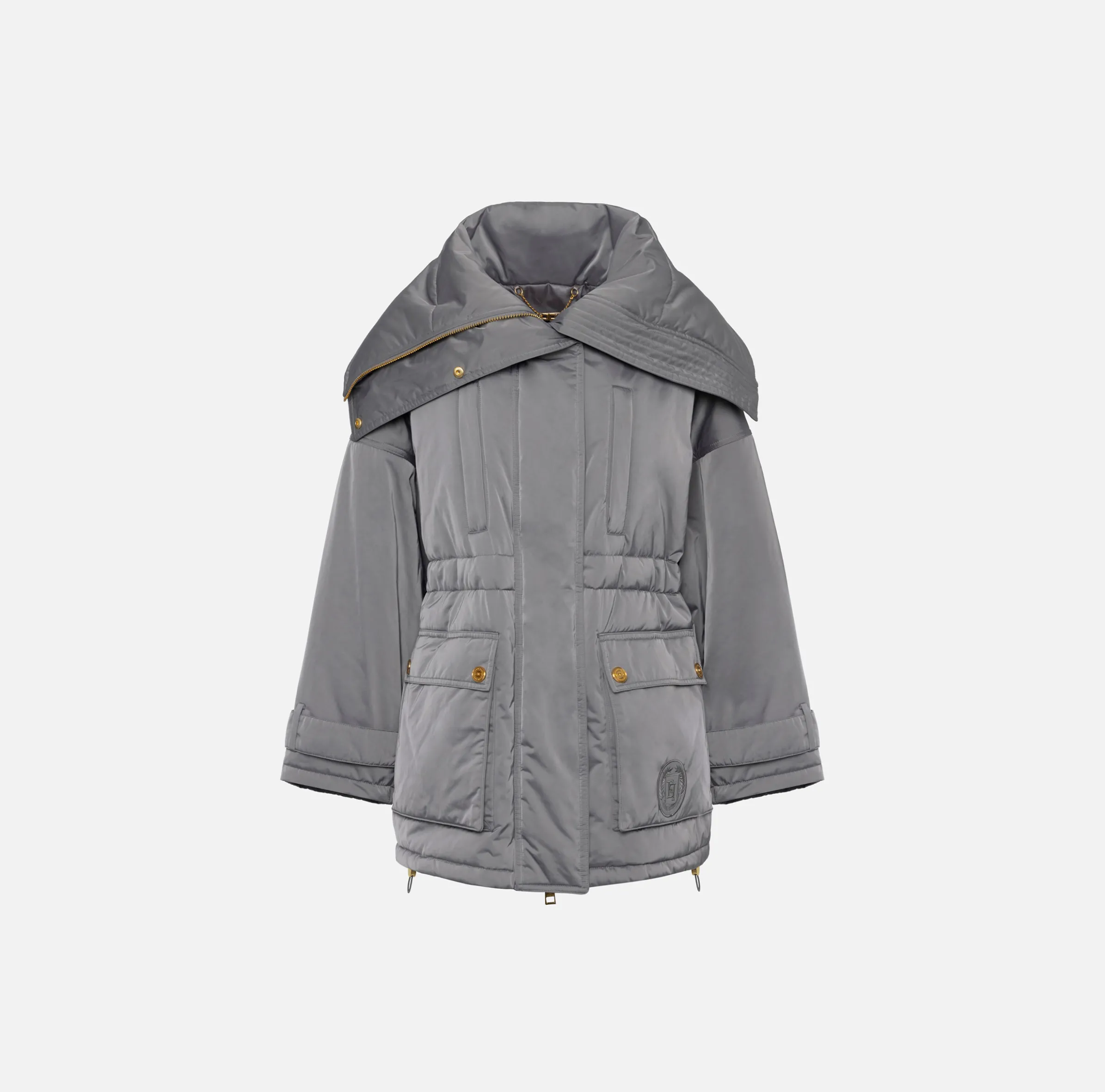 Piumino over tipo aviator in nylon satin