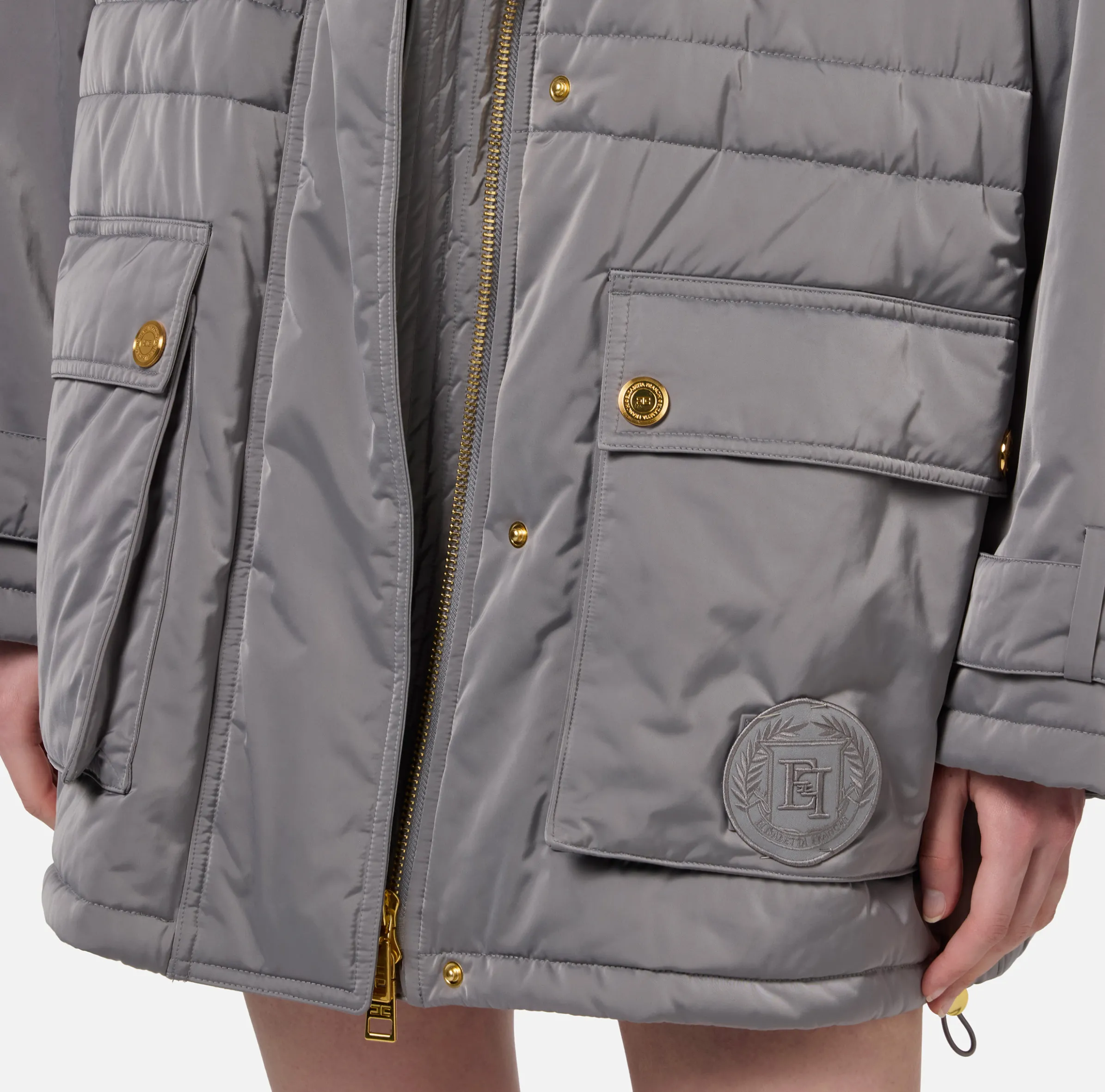 Piumino over tipo aviator in nylon satin